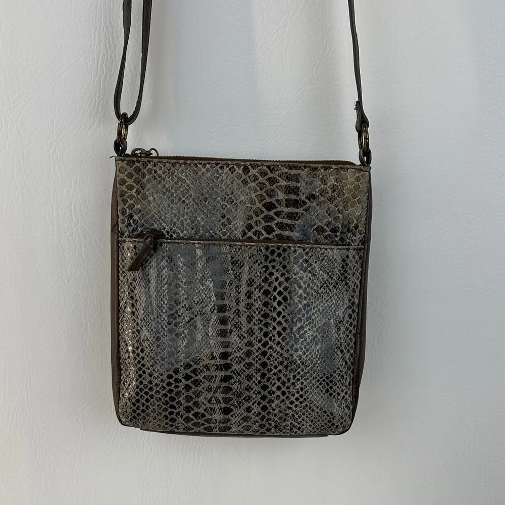 The Sak Snakeskin Small Leather Crossbody